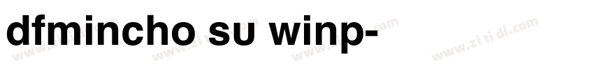 dfmincho su winp字体转换